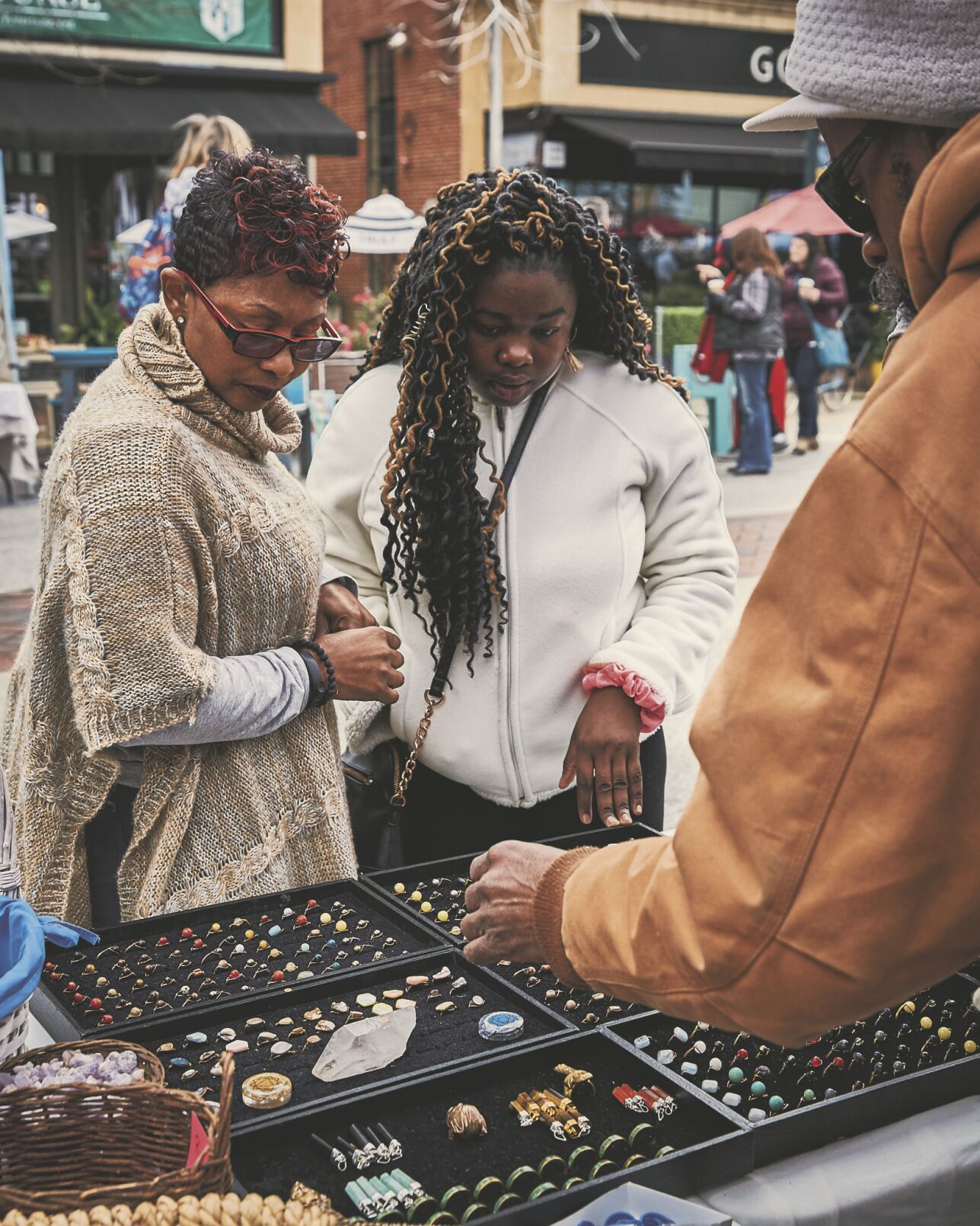 Soda City looking at jewelry